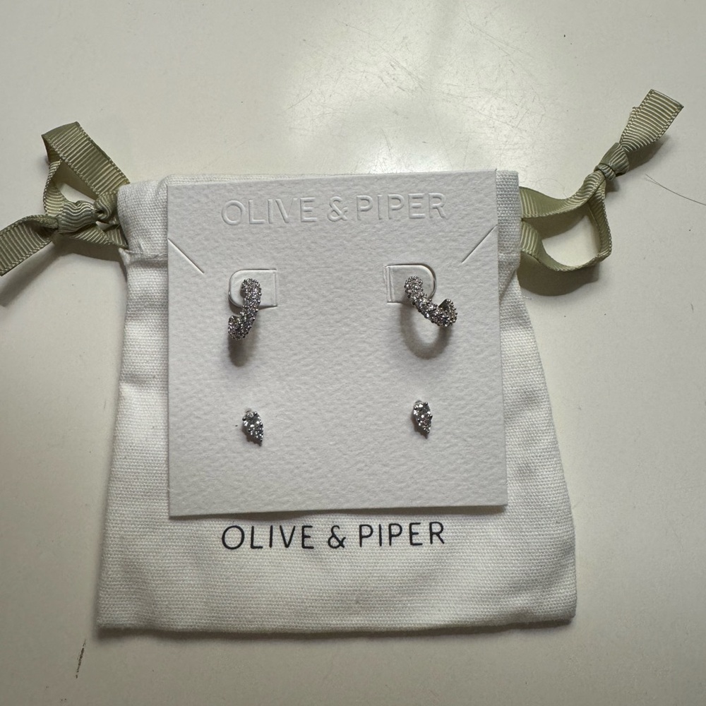 Olive & Piper Silver Earring Set